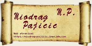 Miodrag Pajičić vizit kartica